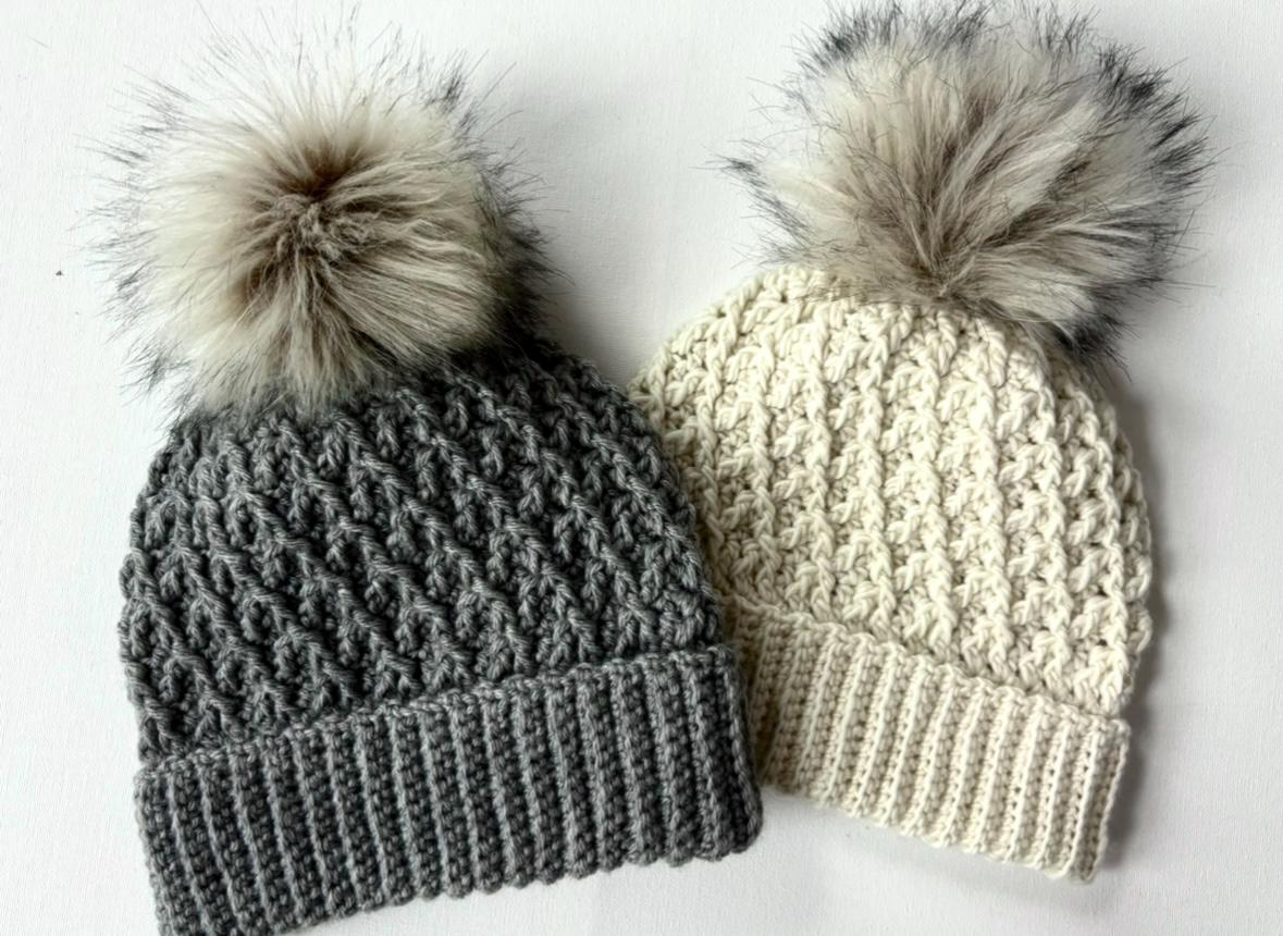 The Grayson Crochet Beanie Pattern in Four Sizes with Full Video Tutorial