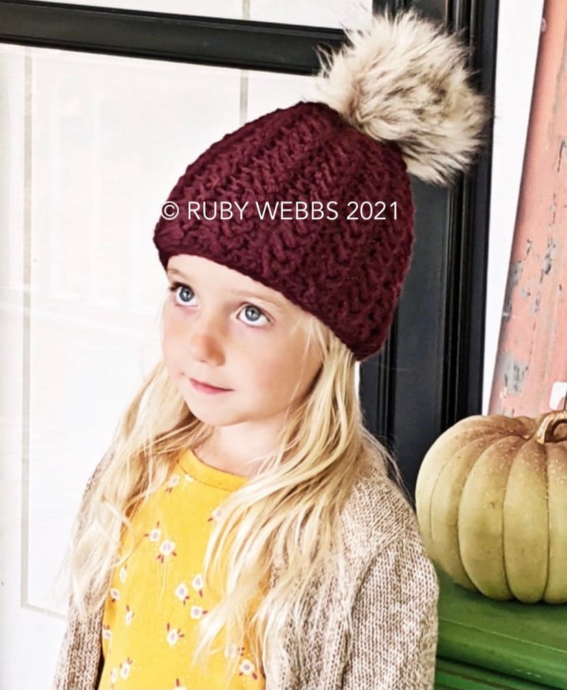 The Emery Cluster Stitch Crochet Beanie Pattern