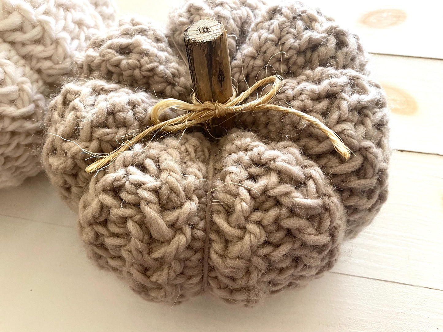 The Wheatley Crochet Pumpkin Pattern in Two Sizes