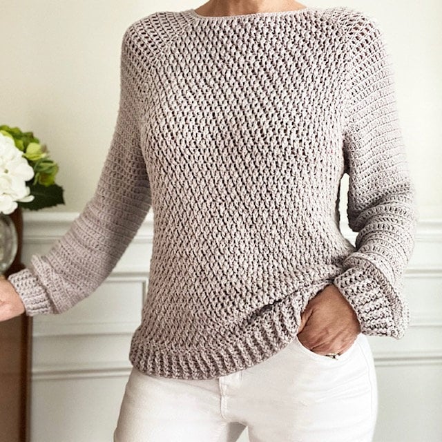 The Ellery Top Down Crochet Sweater Pattern