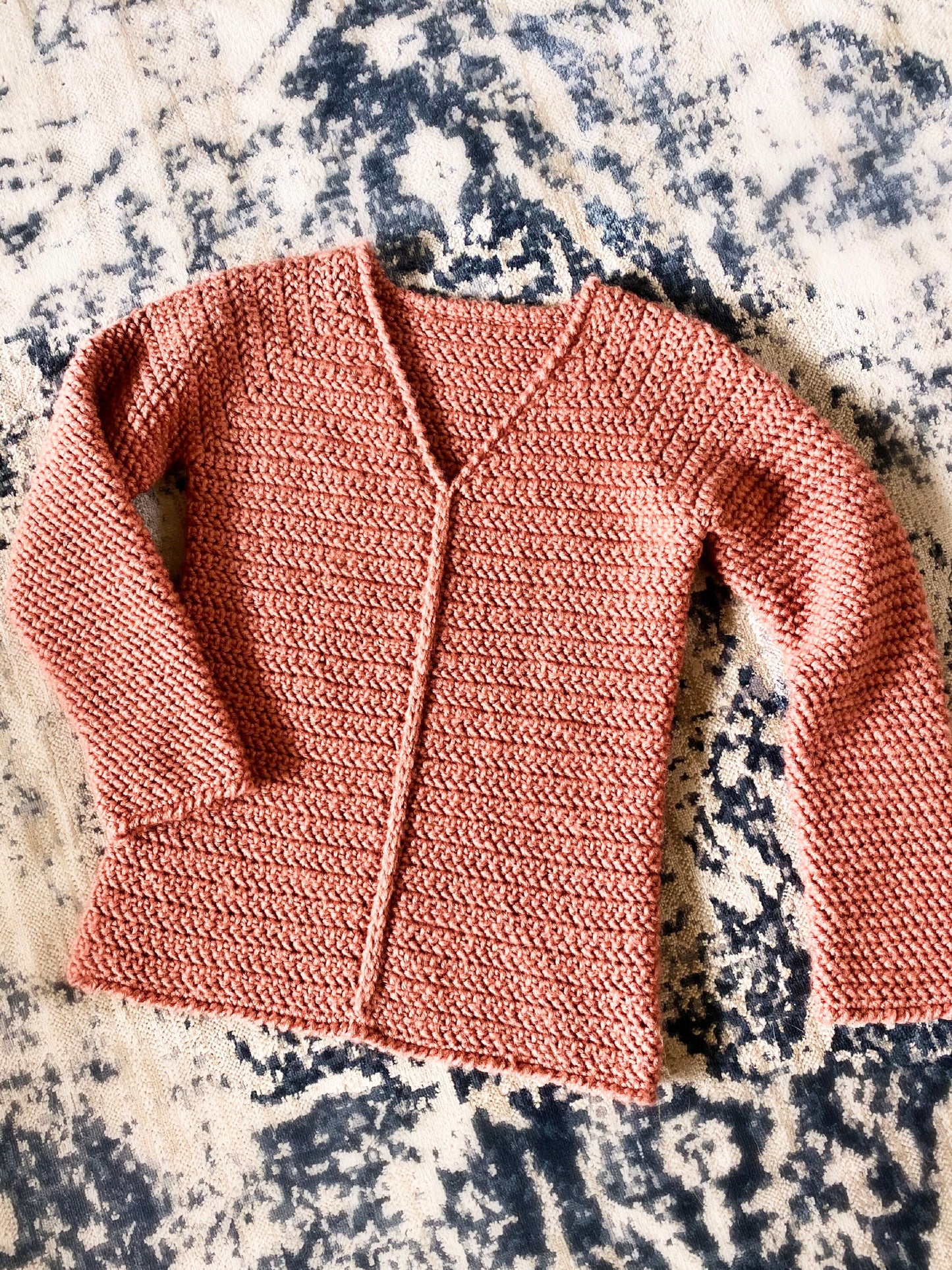 The Front Seam V-Neck Crochet Sweater Pattern