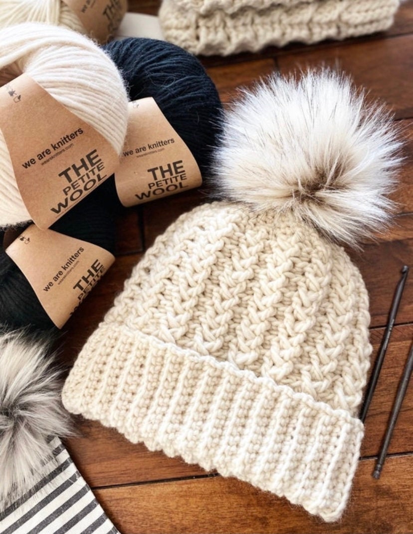 The Emery Cluster Stitch Crochet Beanie Pattern