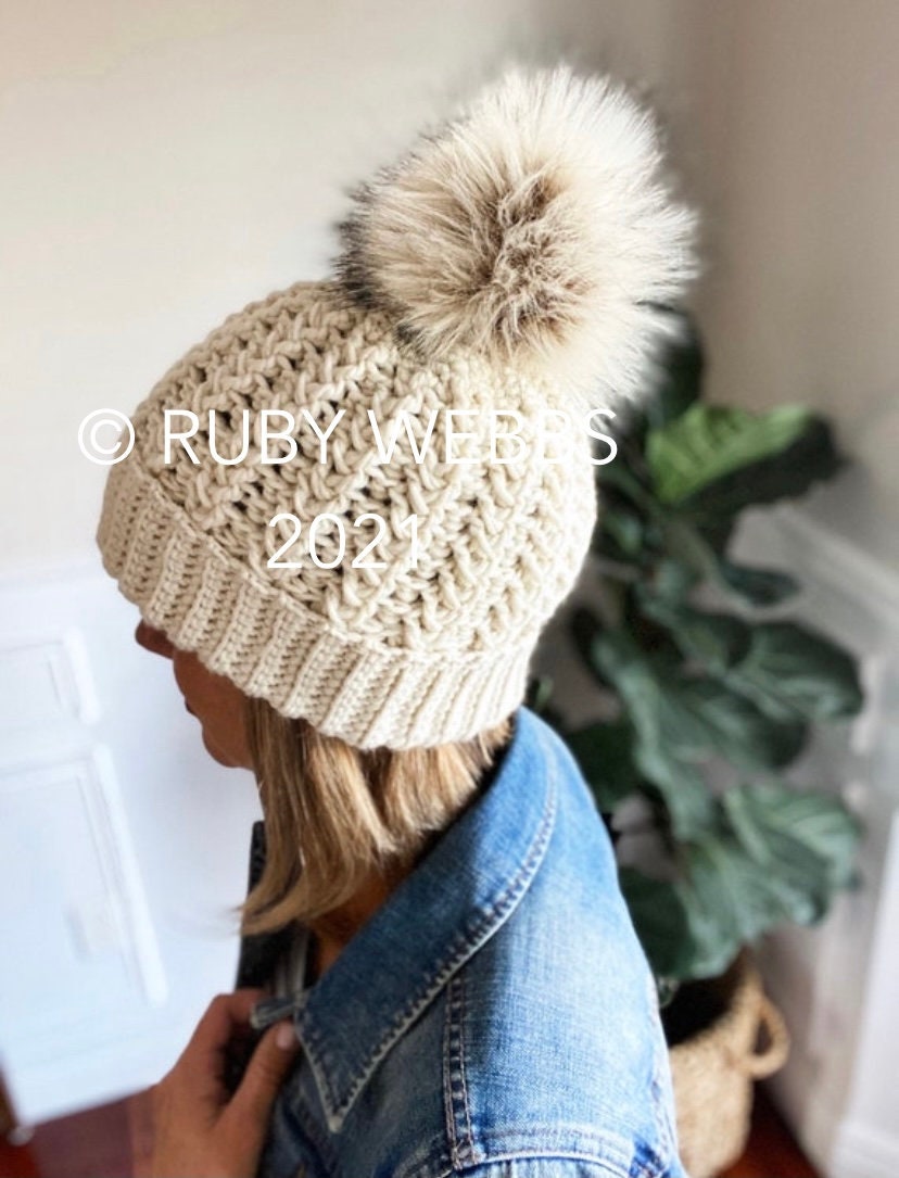 The Emery Cluster Stitch Crochet Beanie Pattern