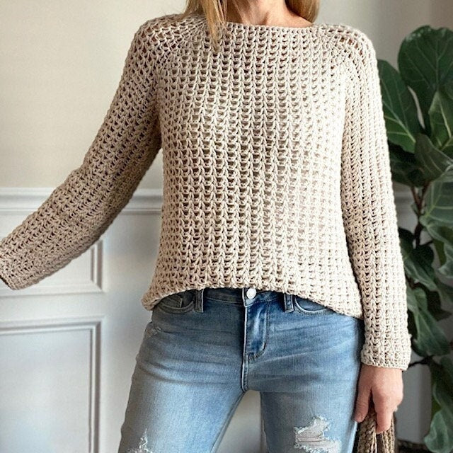 The Brogan Top Down Crochet Sweater Pattern