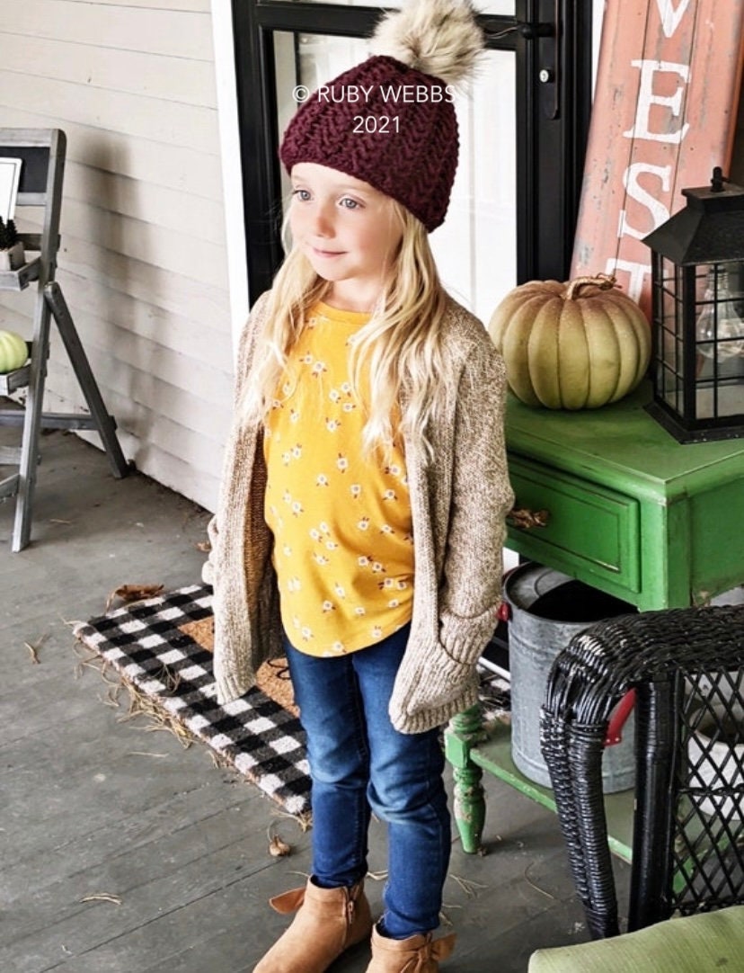 The Emery Cluster Stitch Crochet Beanie Pattern