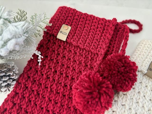 The Snowdrift Crochet Stocking Pattern with Video