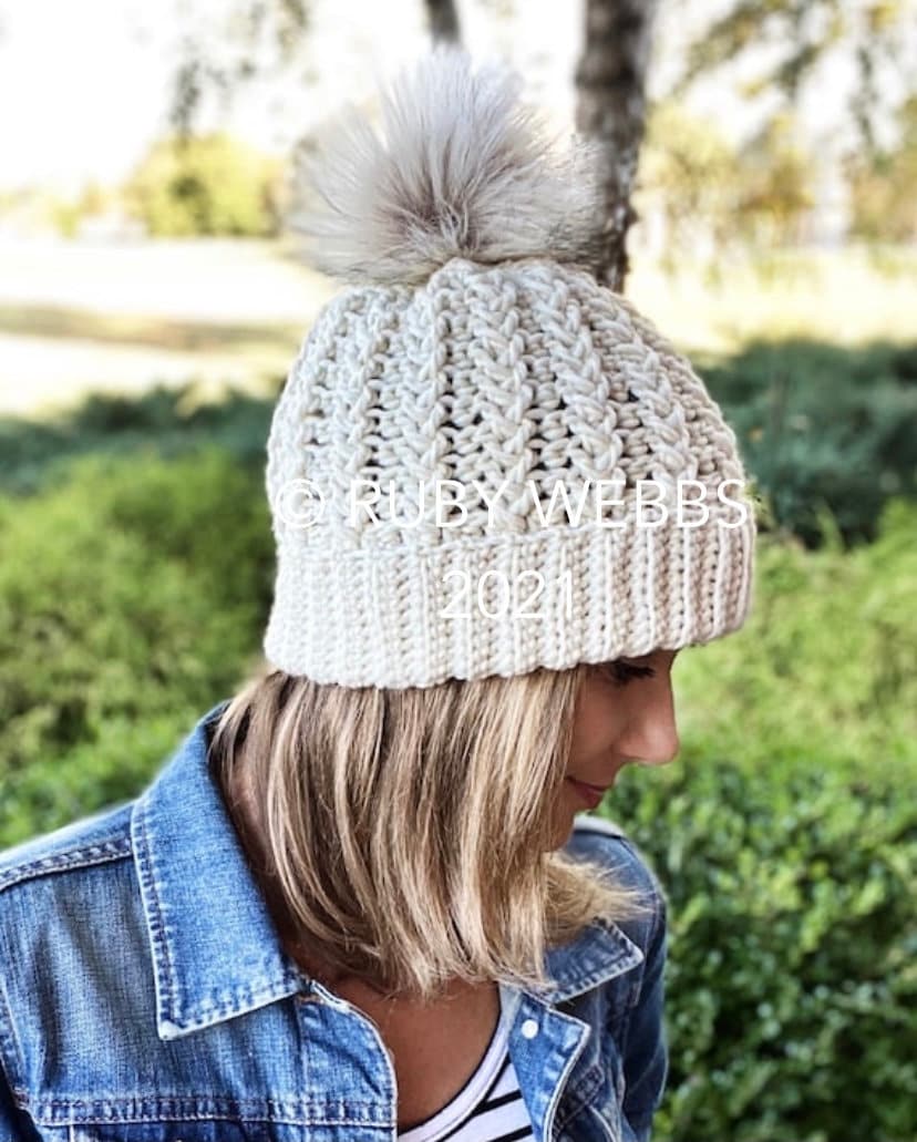 The Emery Cluster Stitch Crochet Beanie Pattern