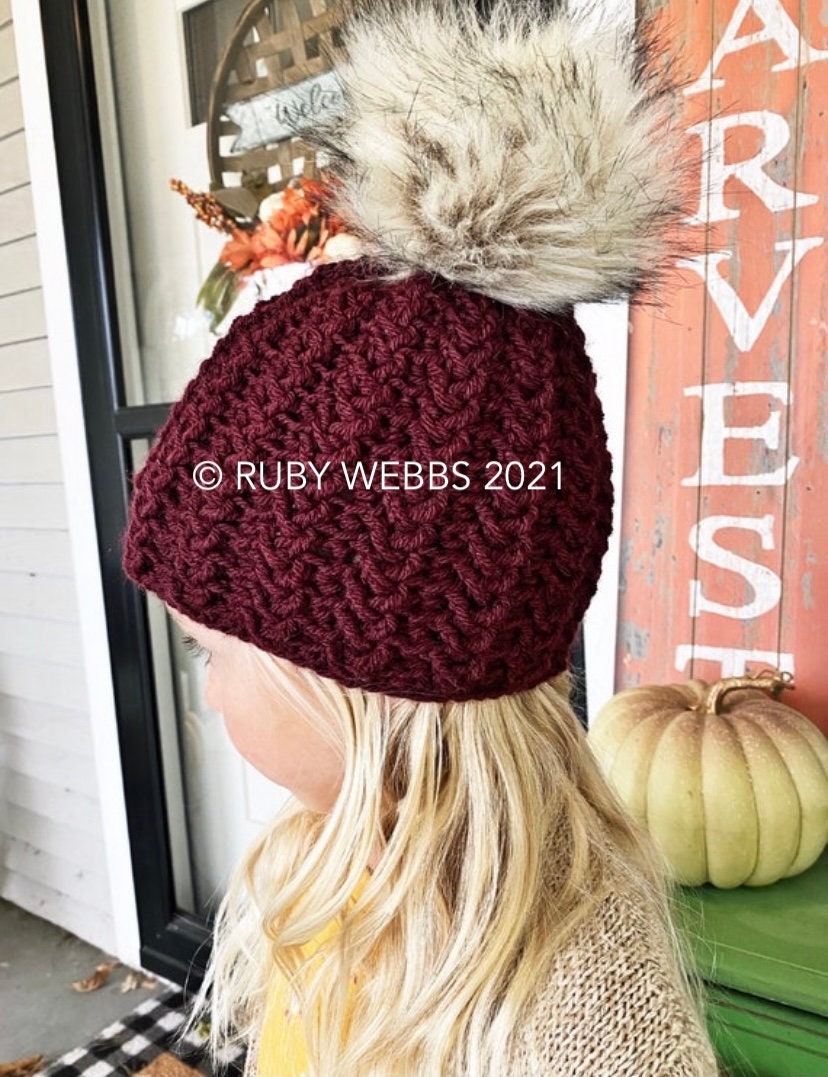 The Emery Cluster Stitch Crochet Beanie Pattern