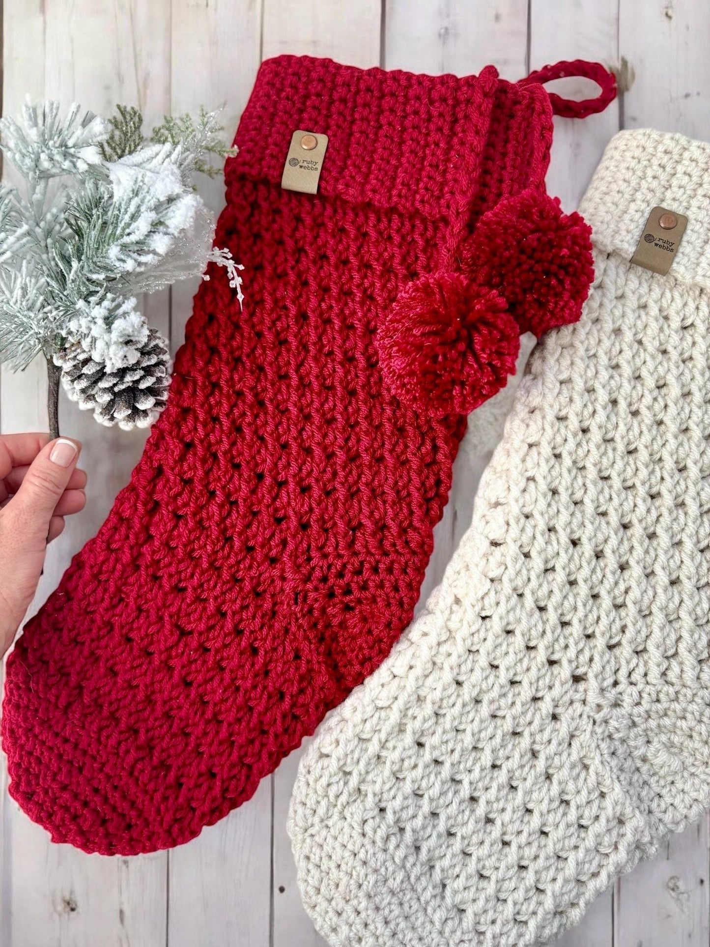 The Snowdrift Crochet Stocking Pattern with Video