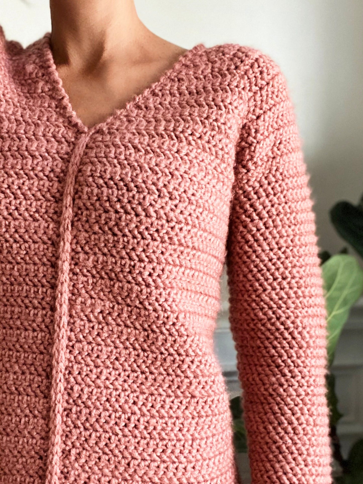 The Front Seam V-Neck Crochet Sweater Pattern