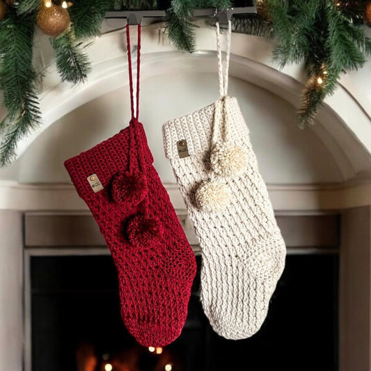 The Snowdrift Crochet Stocking Pattern PDF with Video Tutorial