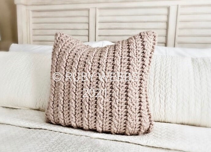 The Kaelin Cabled Pillow Pattern, Crochet Pattern