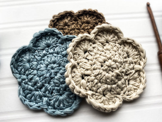Summer Blooms Coaster Pattern, Beginner Crochet Pattern with full YouTube tutorial